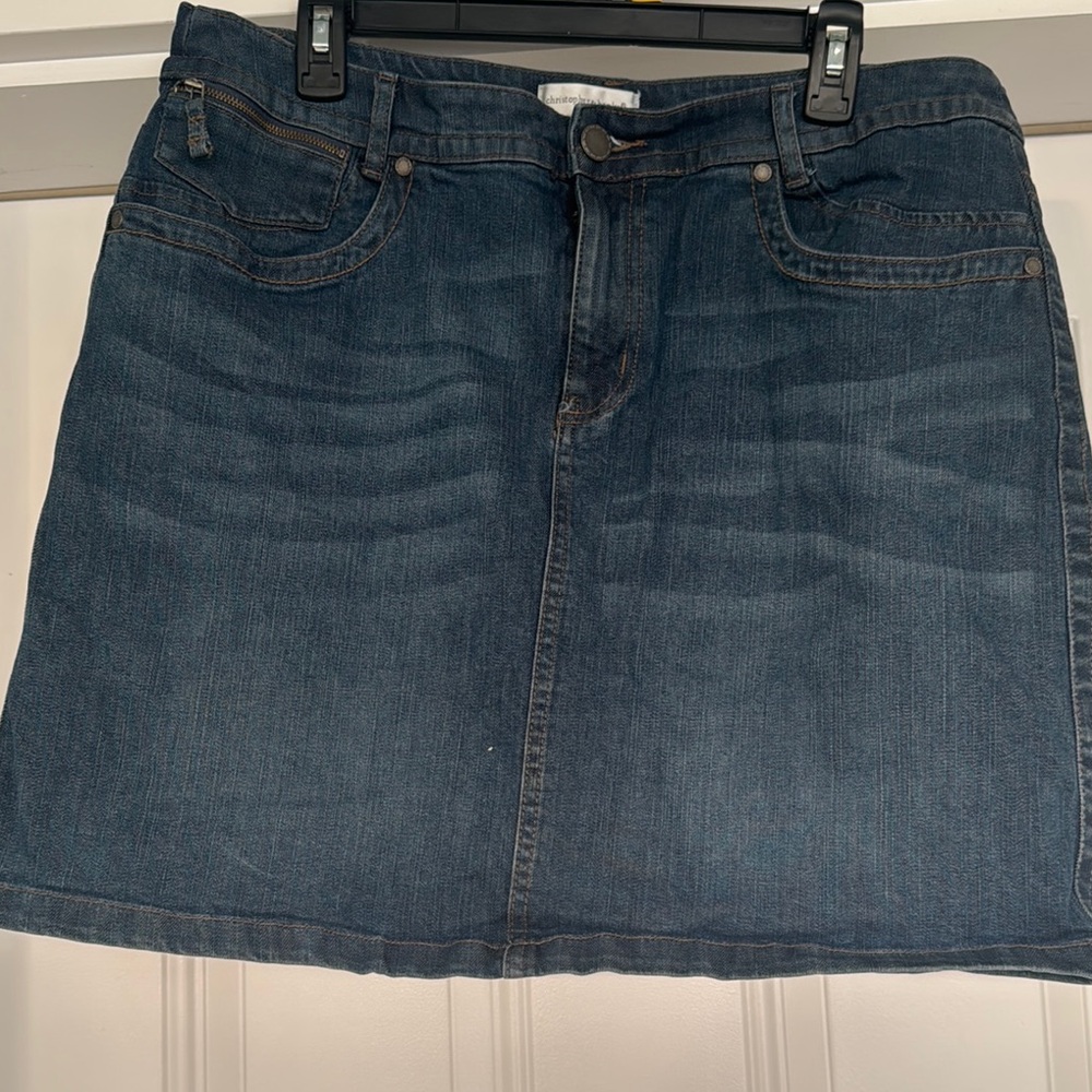 Christopher & Banks Blue Denim Skirt